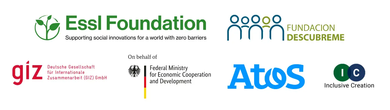 ZPScale partner logos: Essl Foundation, Fundación Descúbreme, GIZ, Atos and Inclusive Creation